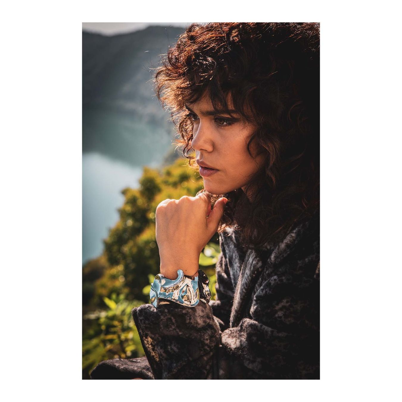 mlo malloni bracciale rigido in argento  indossato