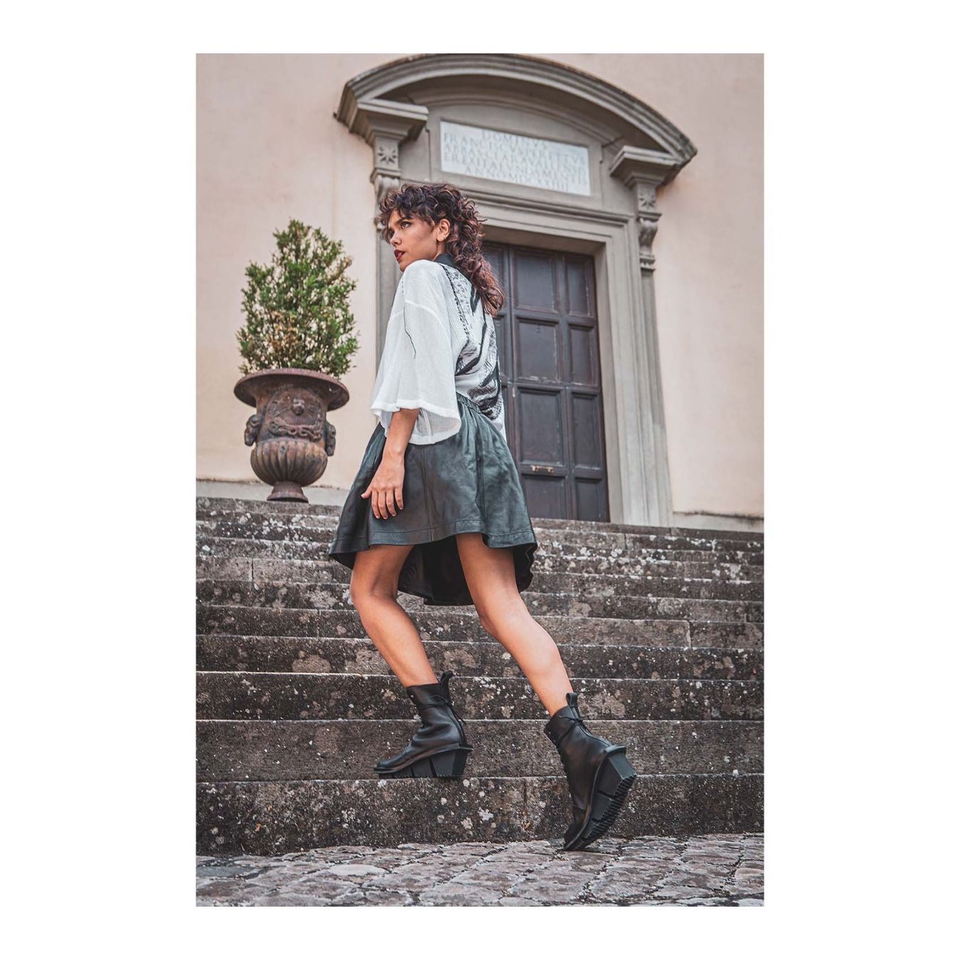anfibi LADY con zeppa  indossati