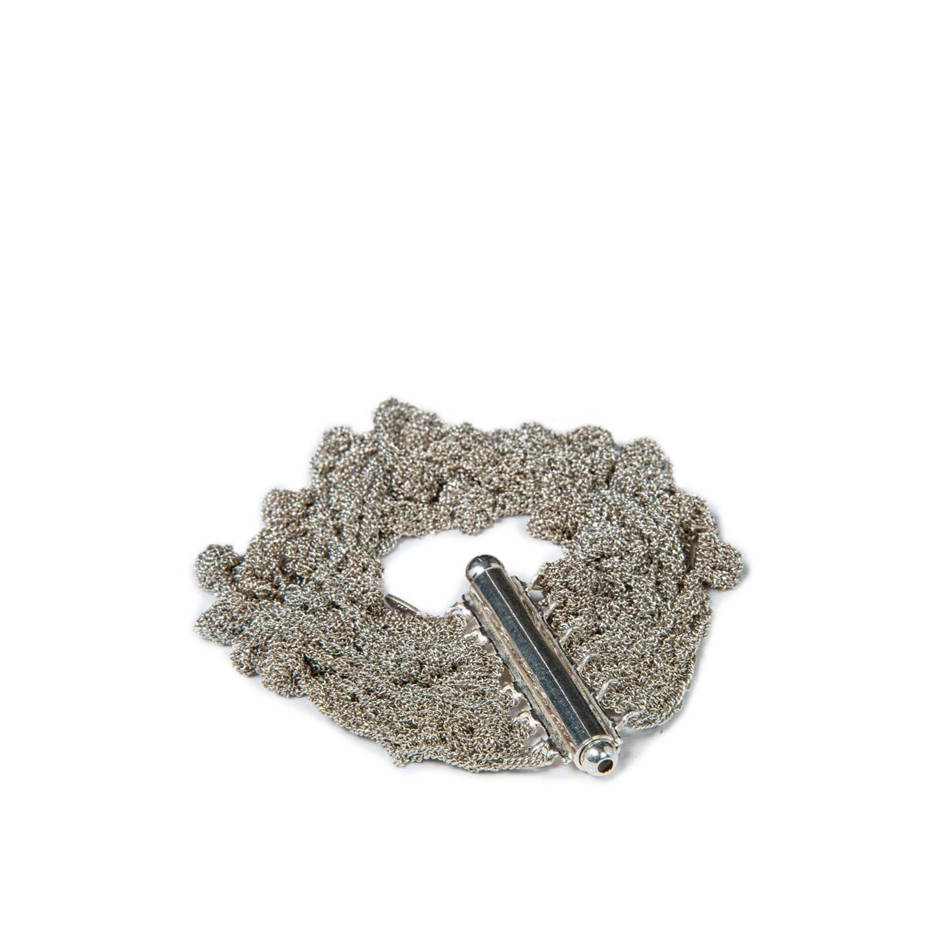 bracciale FILO SPINATO alto in argento 925  gancio  metallo