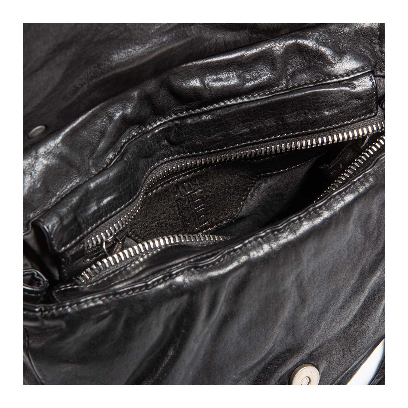 cartella ALBINA in pelle nera 101 meme zip