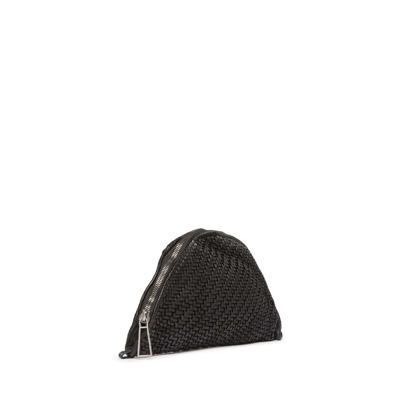 101 meme clutch LORETTA in pelle nera lampo