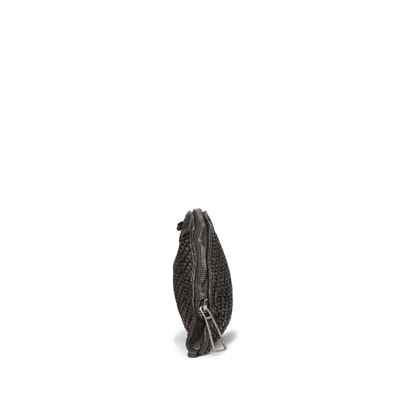 101 meme clutch LORETTA in pelle nera  profilo