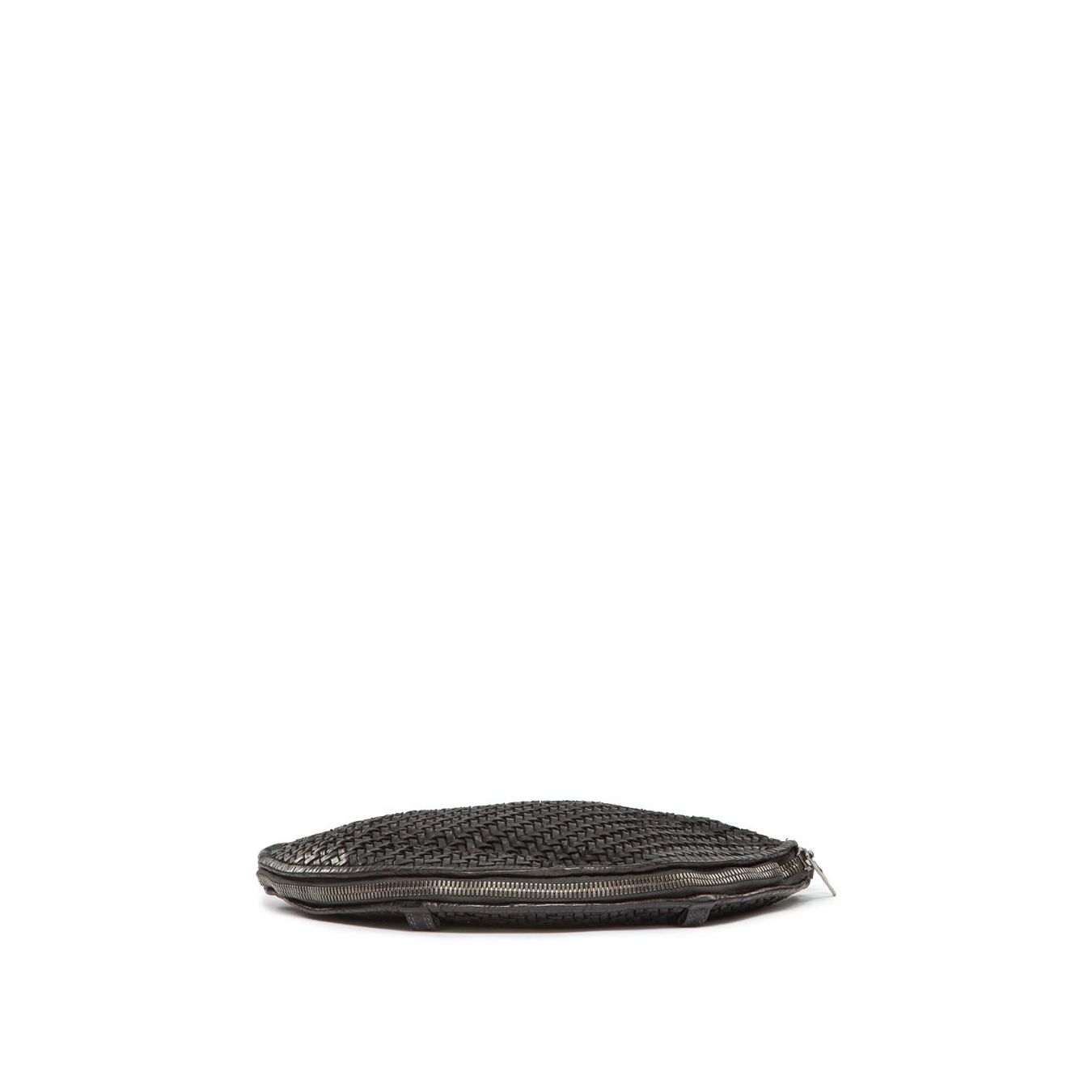 101 meme clutch LORETTA in pelle nera sopra