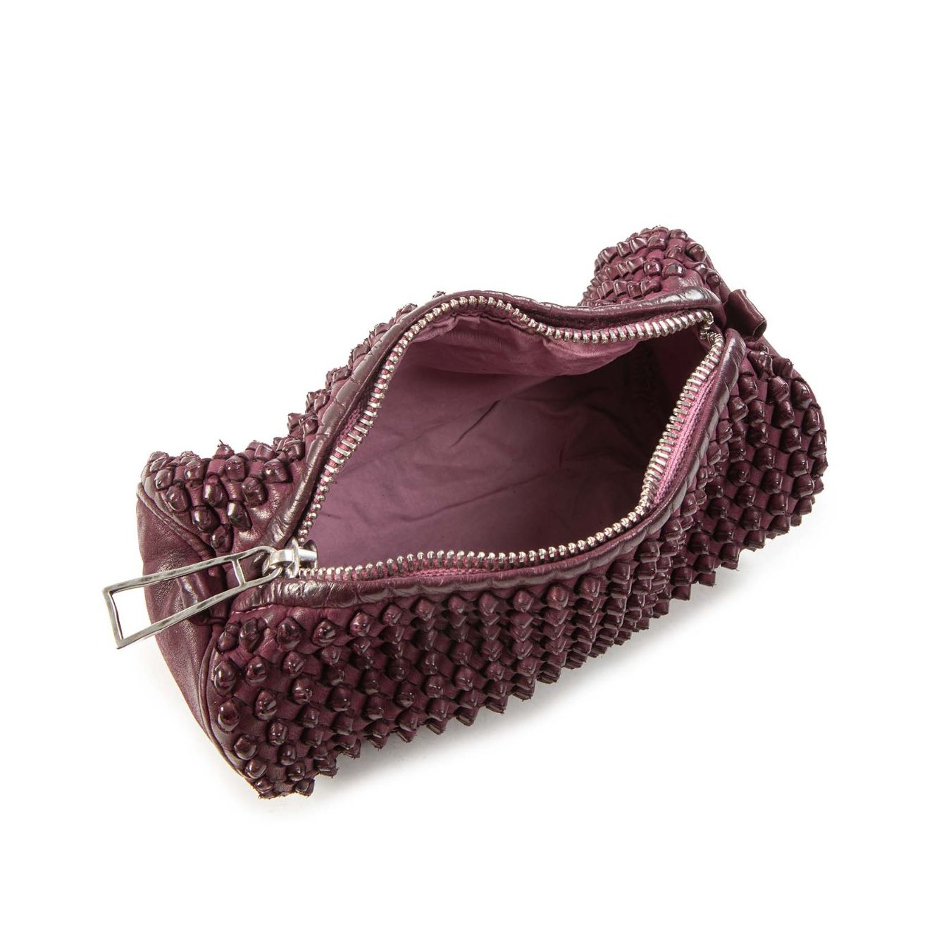 clutch CANDY nodi bordeaux interno