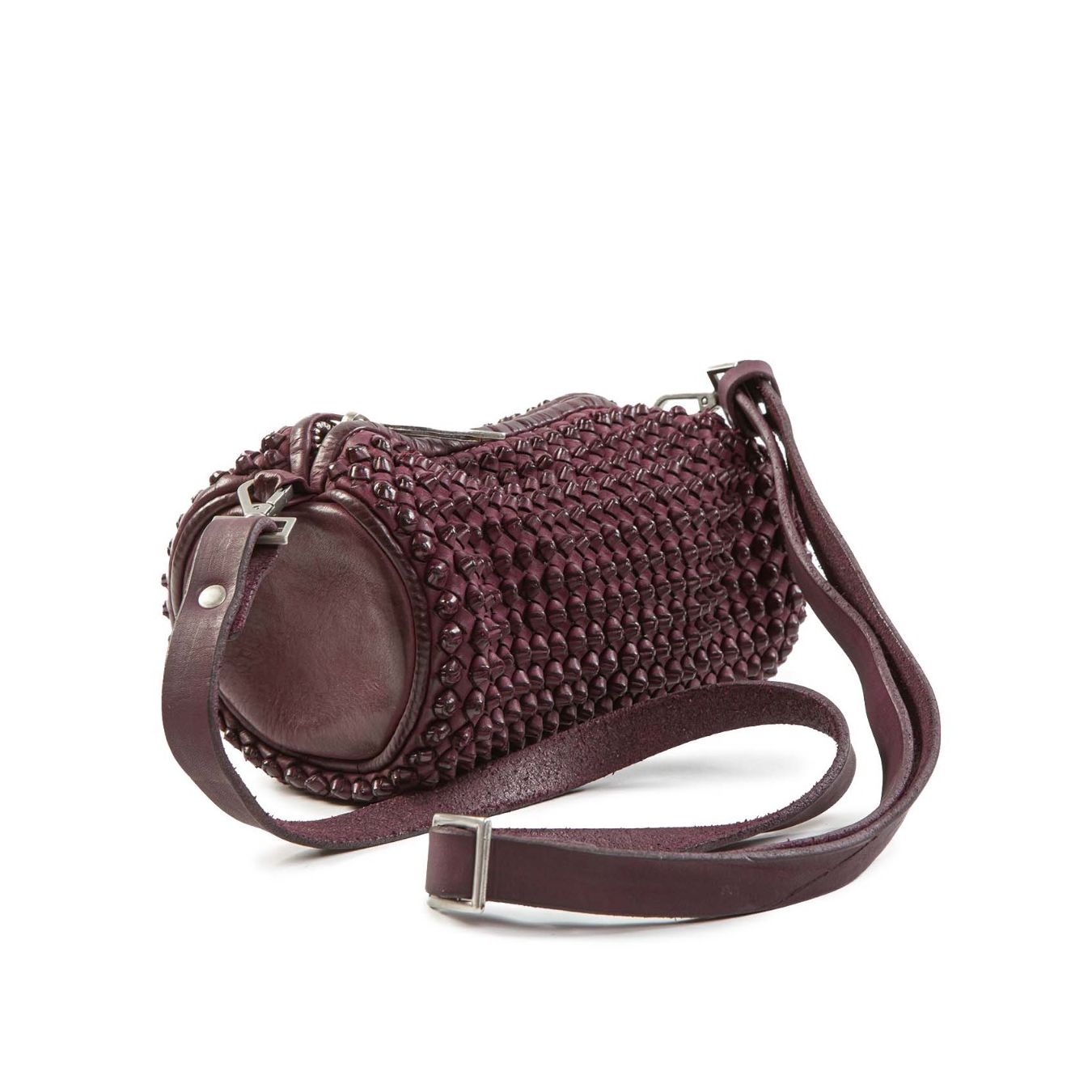 clutch CANDY nodi bordeaux con tracolla