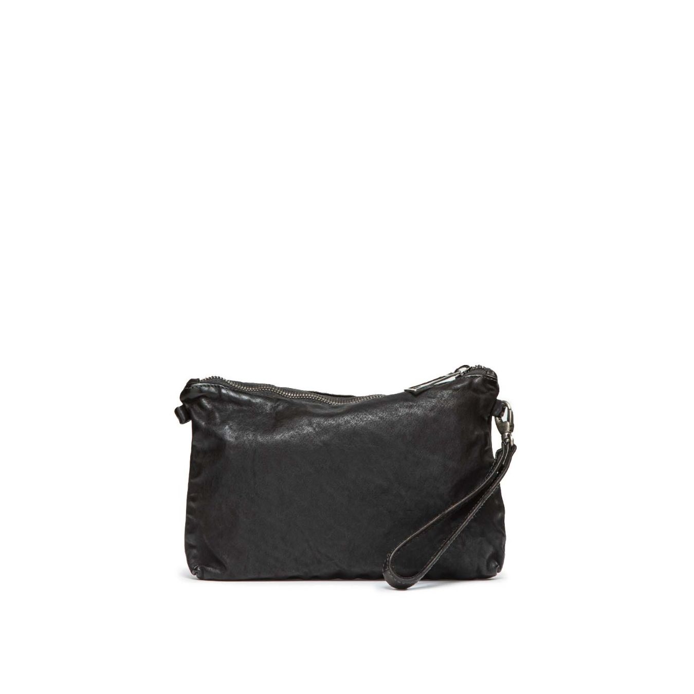 101 meme clutch DILETTA FLAT in pelle nera 
