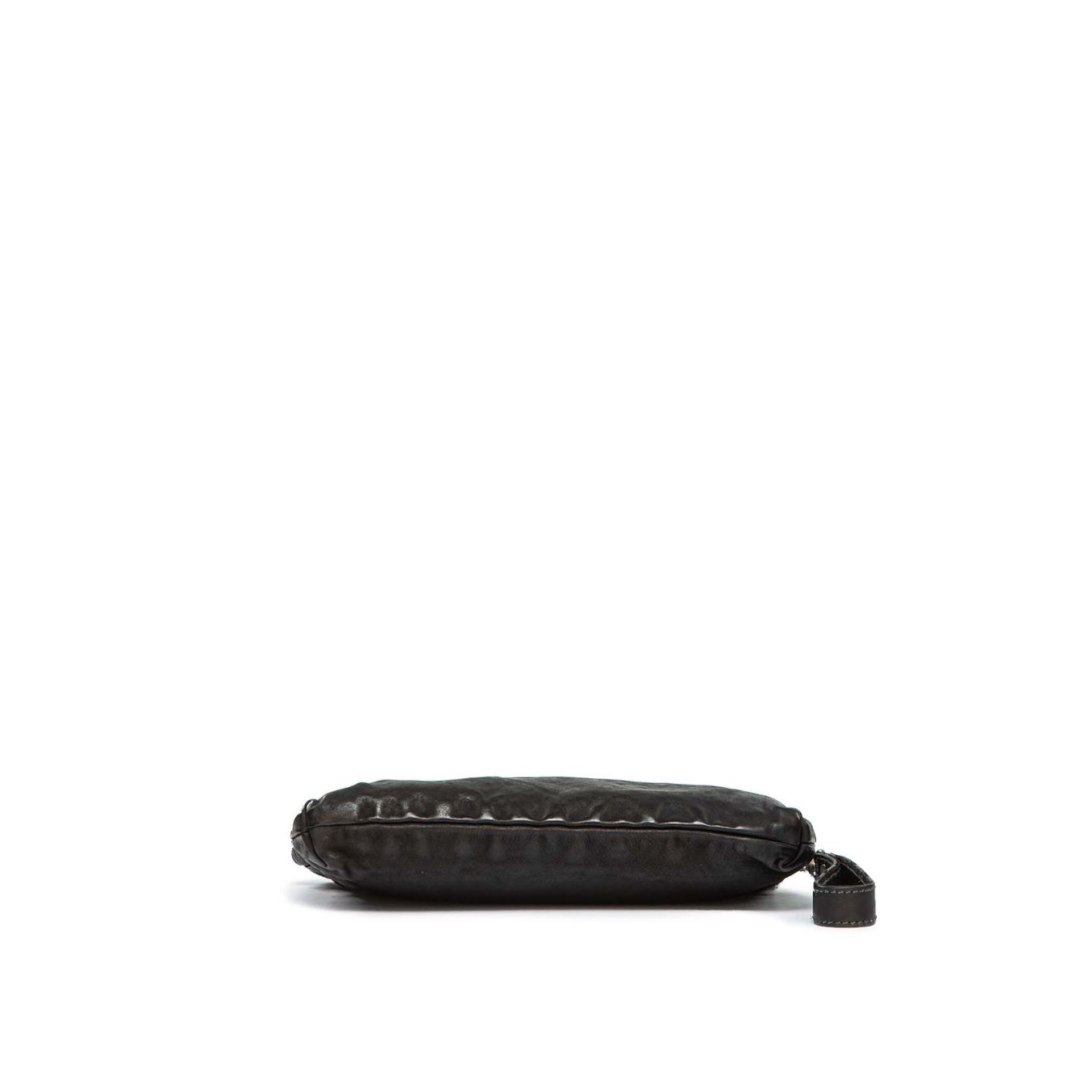  sotto 101 meme clutch DILETTA FLAT in pelle nera 