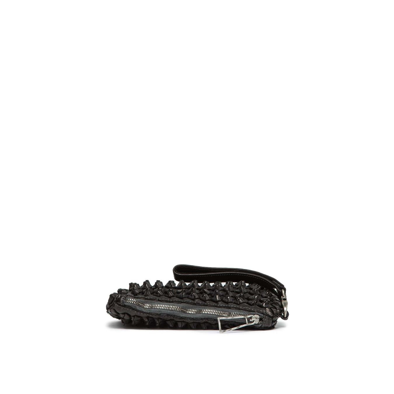 101 meme clutch DILETTA NODI in pelle nera sopra