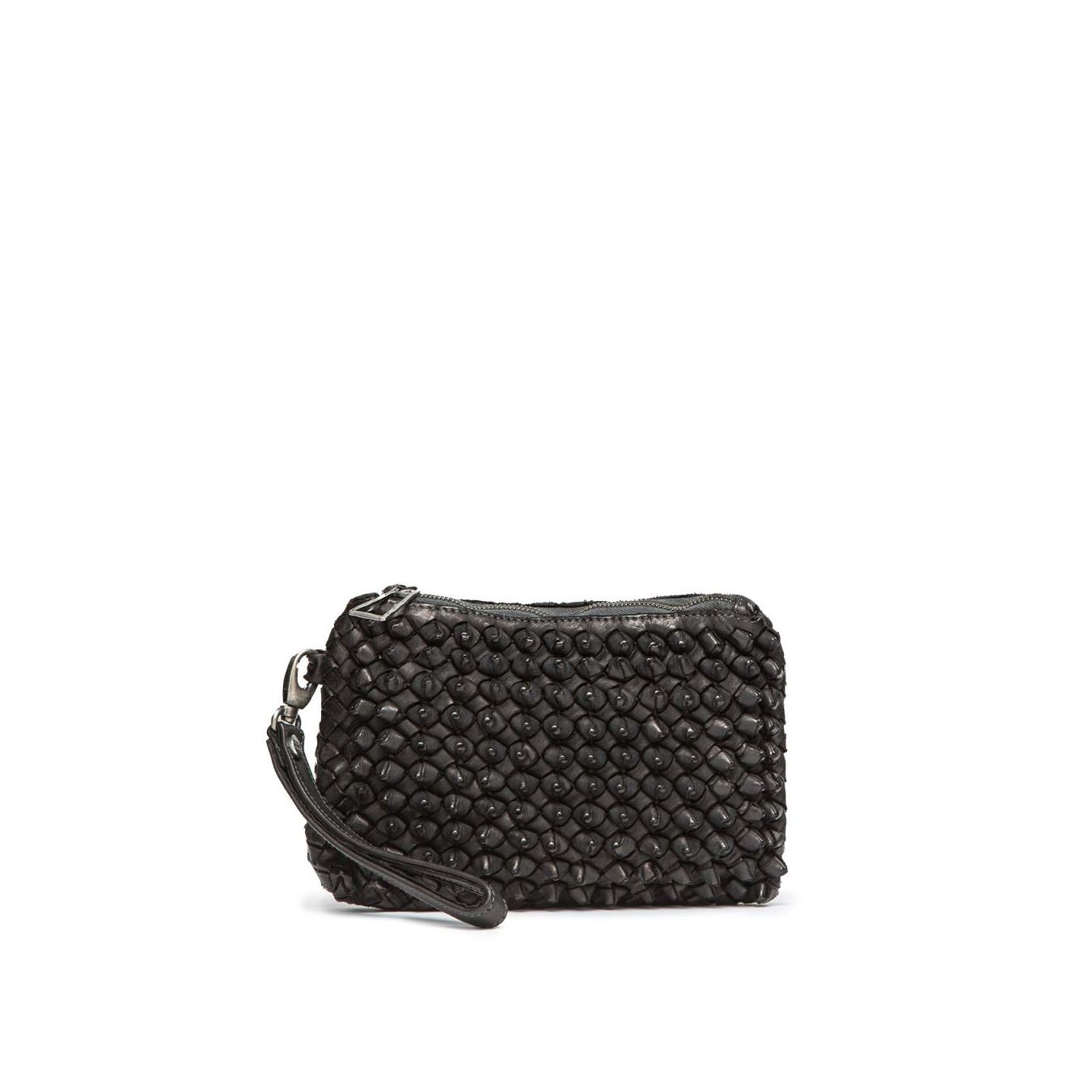 101 meme clutch DILETTA NODI in pelle nera 