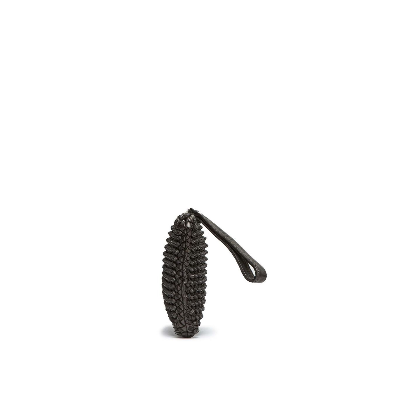 101 meme clutch DILETTA NODI in pelle pavone profilo