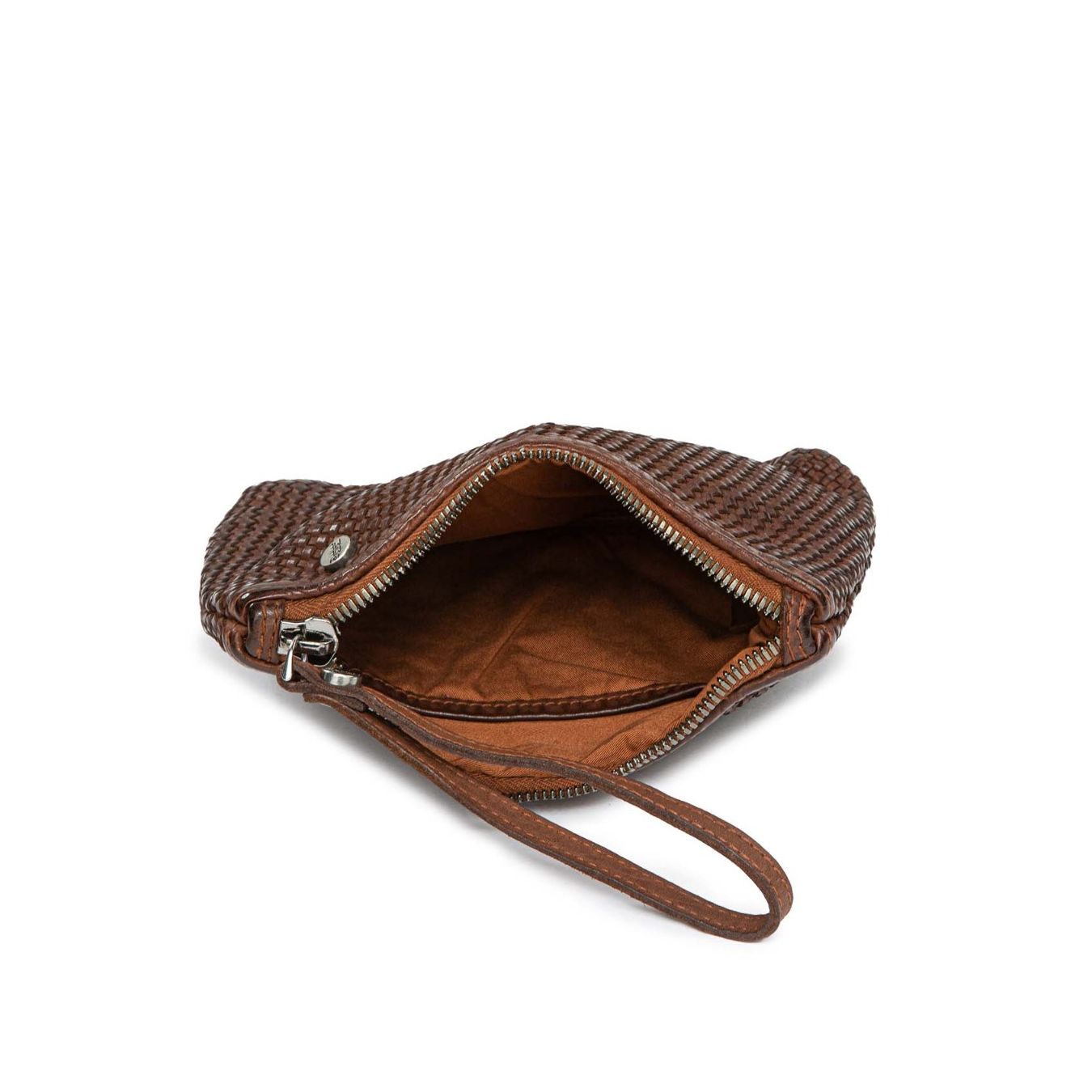 101 meme clutch MINI GEA in pelle castagna interno