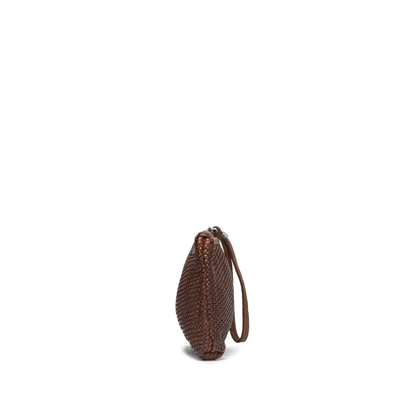101 meme clutch MINI GEA in pelle castagna profilo