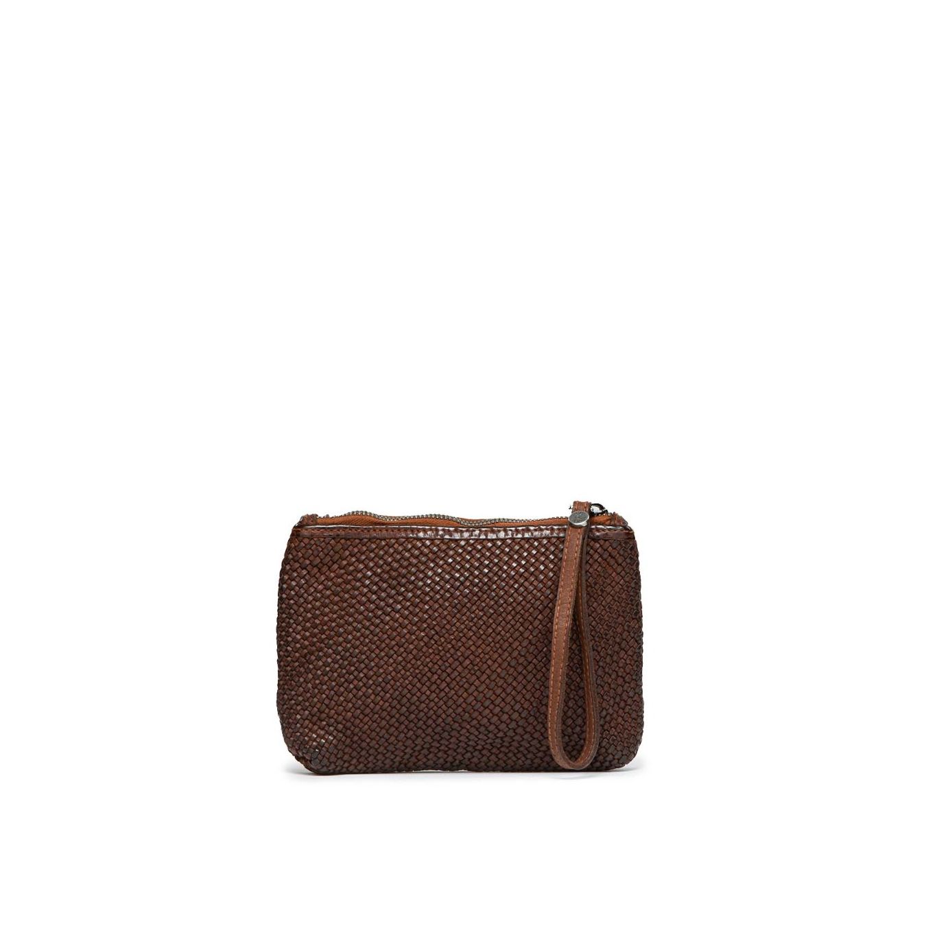 101 meme clutch MINI GEA in pelle castagna 