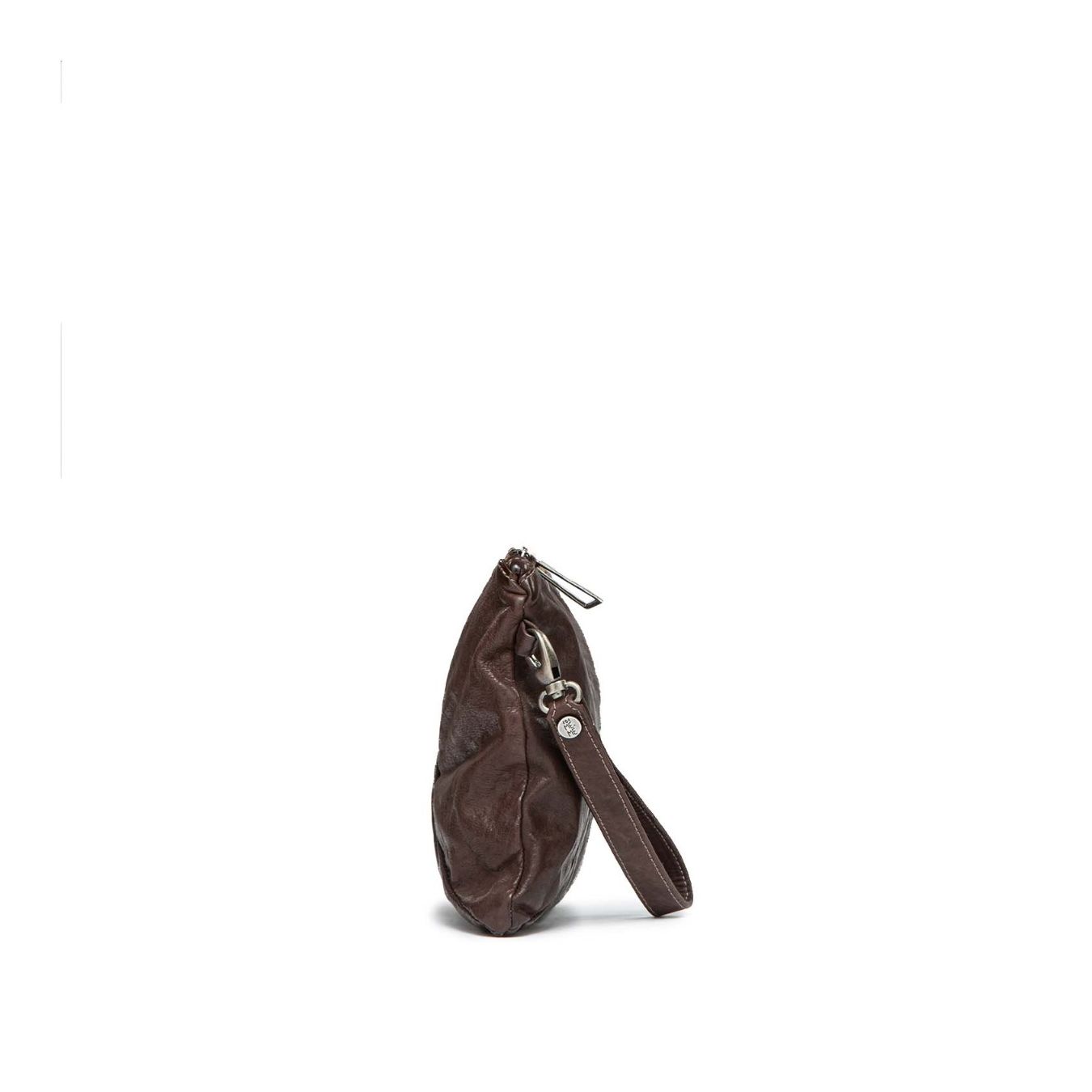 101 meme clutch POLLY NEW in pelle dark taupe  profilo