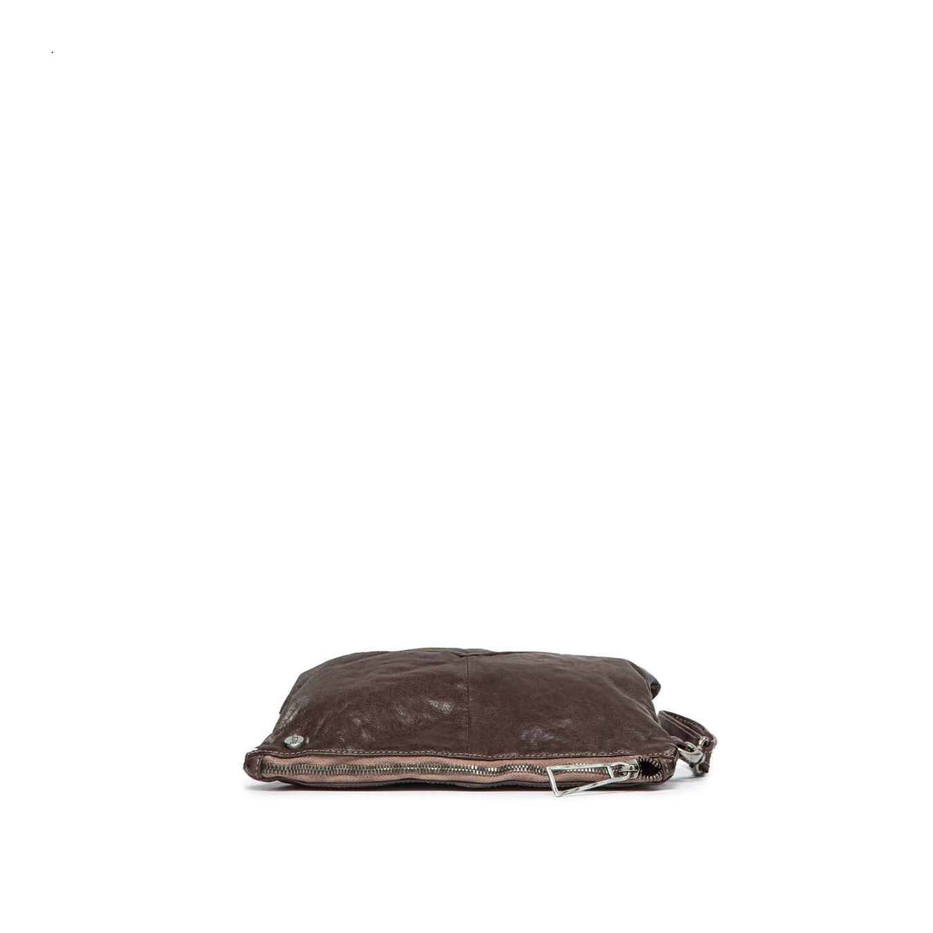 101 meme clutch POLLY NEW in pelle dark taupe  zip