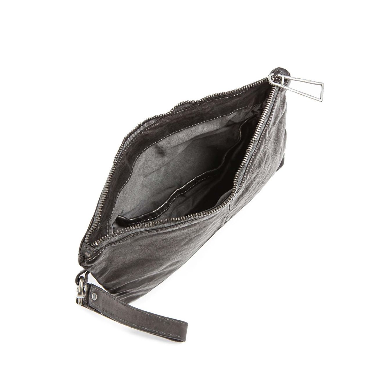 101 meme clutch POLLY NEW in pelle nera  interno