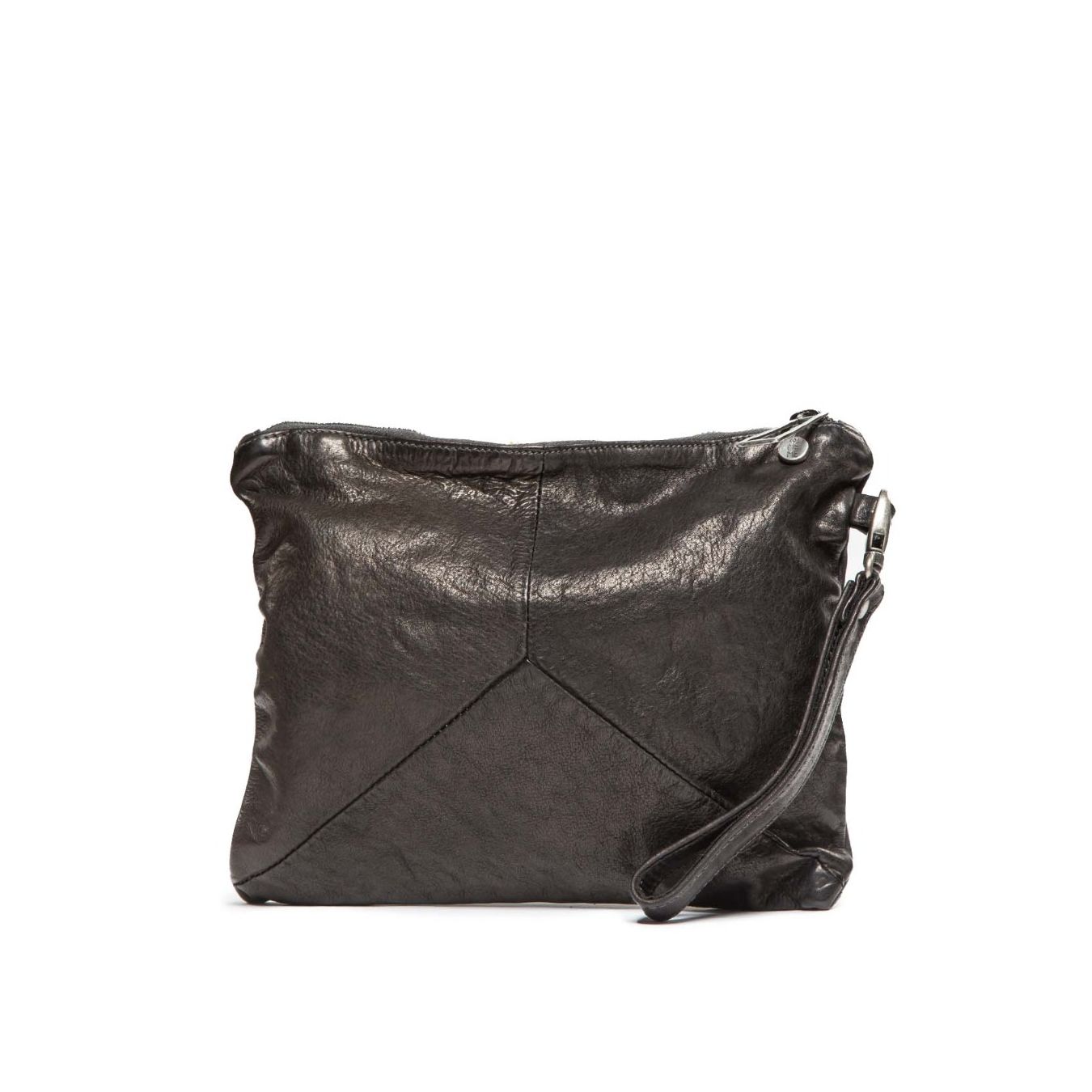 101 meme clutch POLLY NEW in pelle nera 