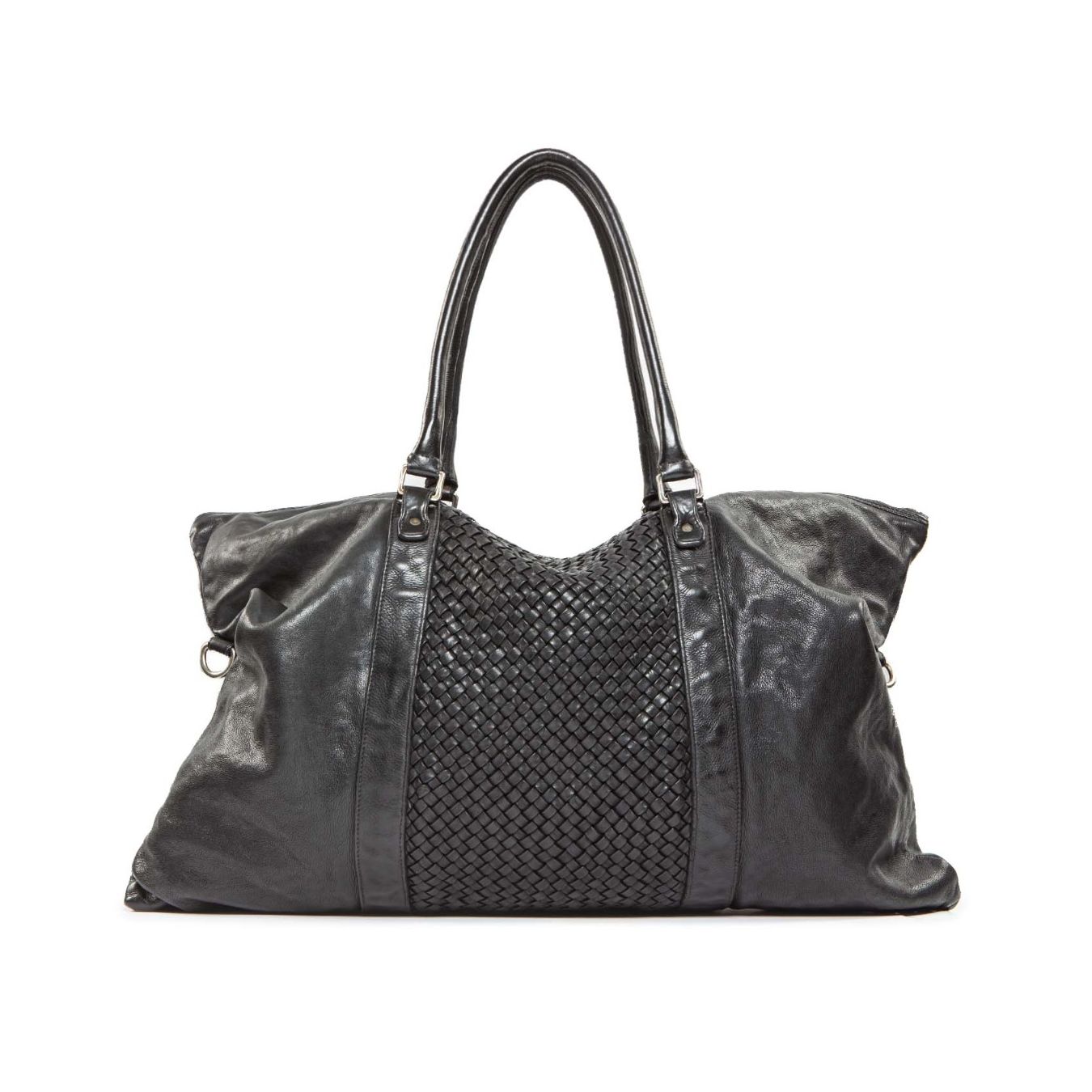 101 meme shopper GINEVRA MESH in pelle nera  dietro