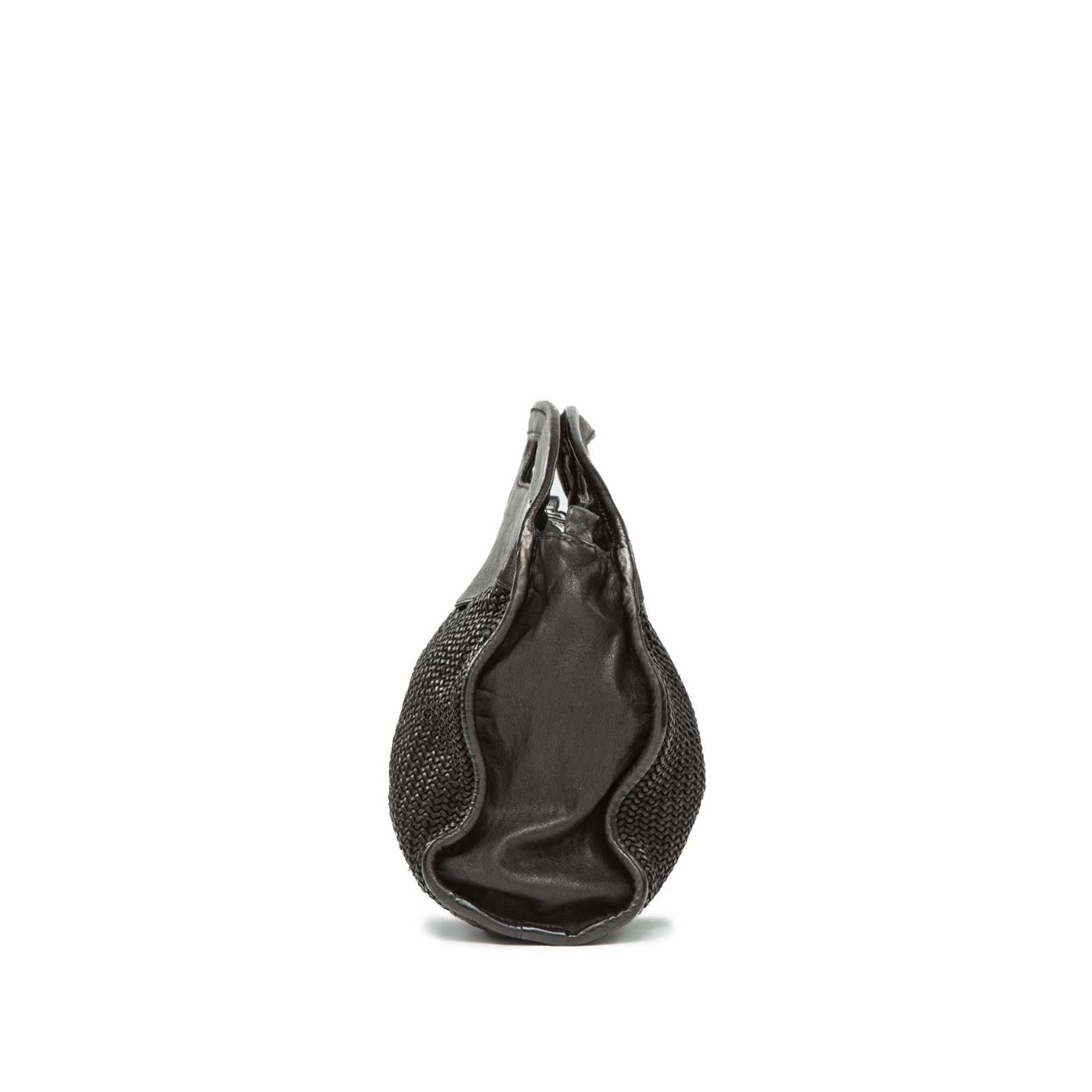 101 meme shopper GISELLA in pelle nera lato