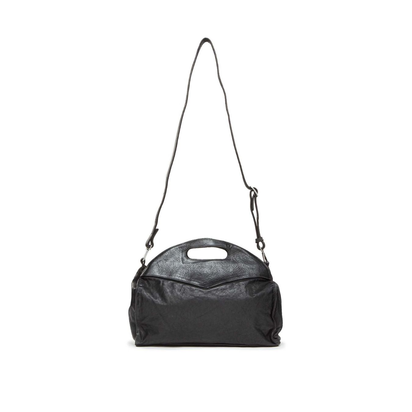 101 meme shopper GISELLA in pelle nera tracolla