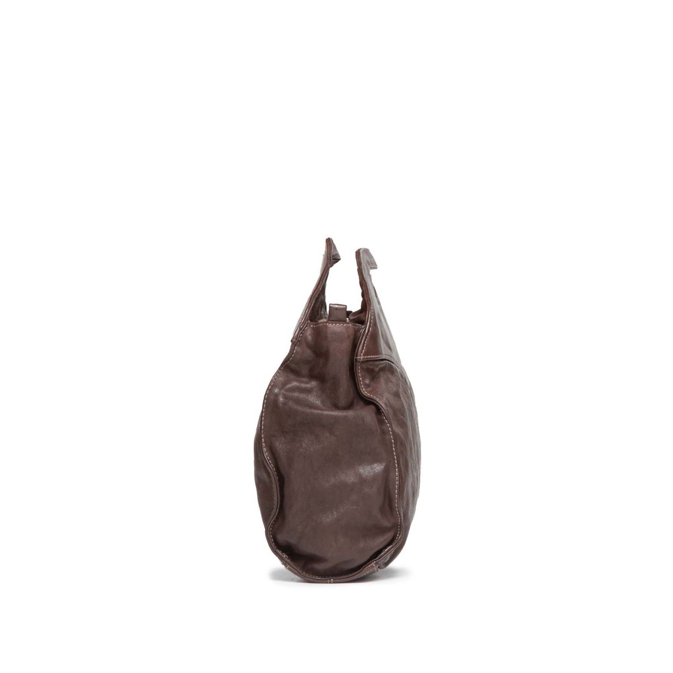 101 meme shopper GISELLA in pelle taupe profilo