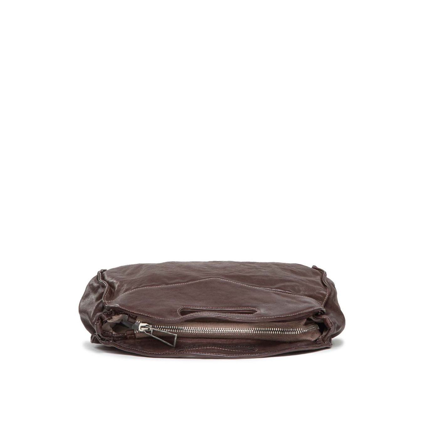 101 meme shopper GISELLA in pelle taupe zip