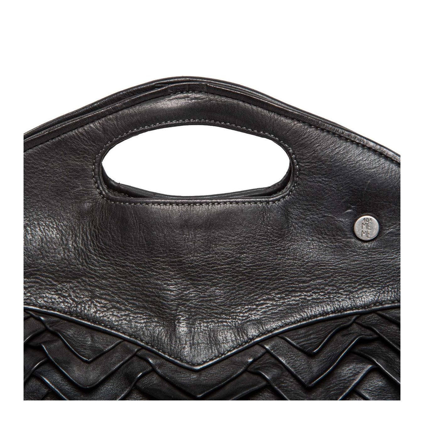 101 meme shopper GISELLA MANIS in pelle nera  manico
