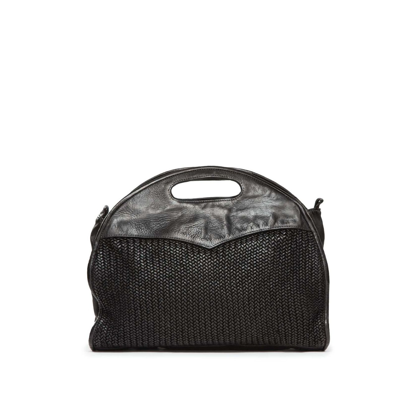 101 meme shopper GISELLA MESH in pelle nera 