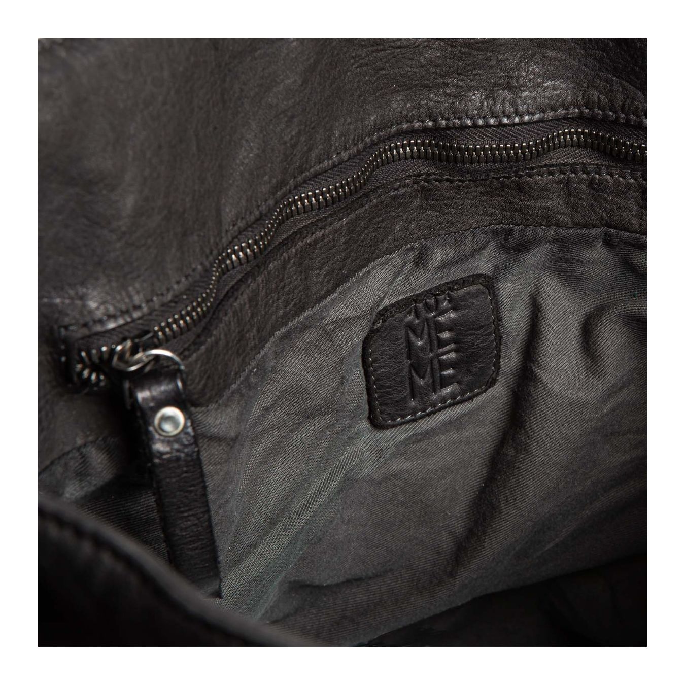 101 meme shopper MIRIAM in pelle nera interno