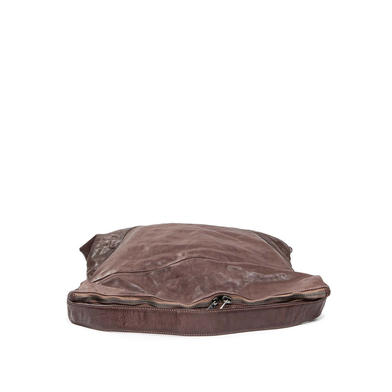shopper in pelle marrone