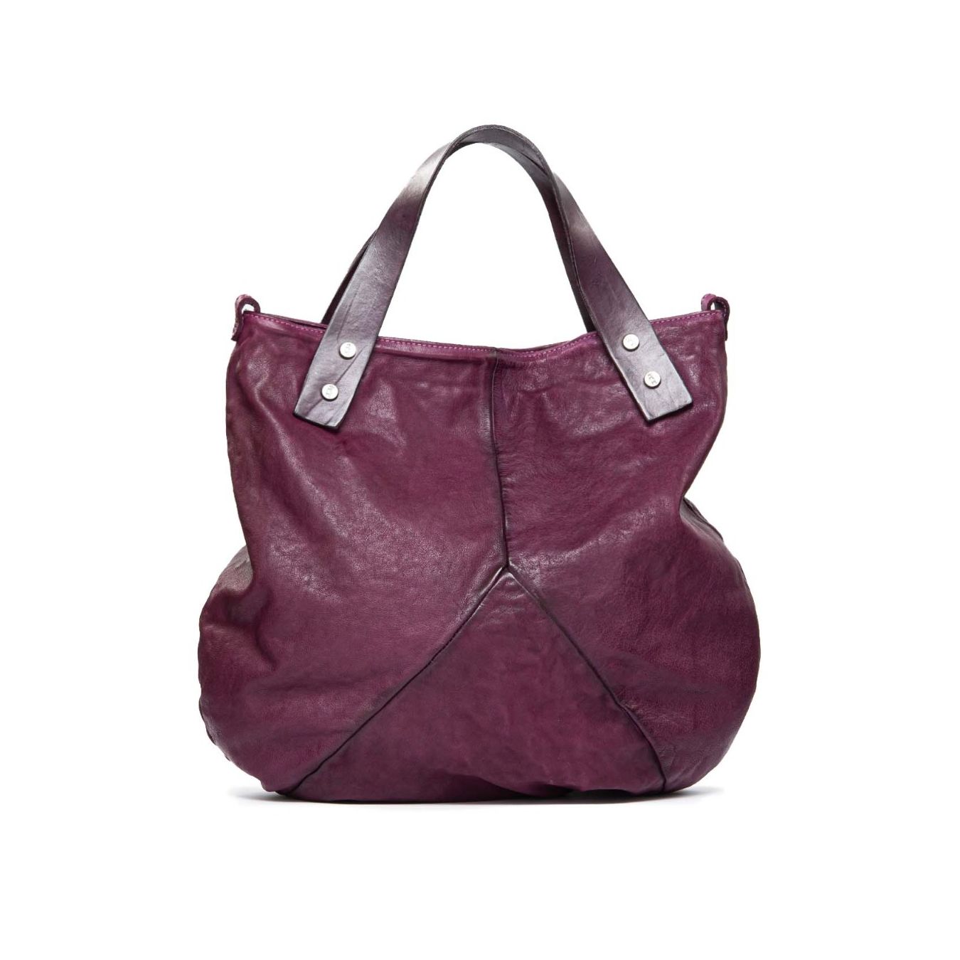 shopper in pelle viola patrizia