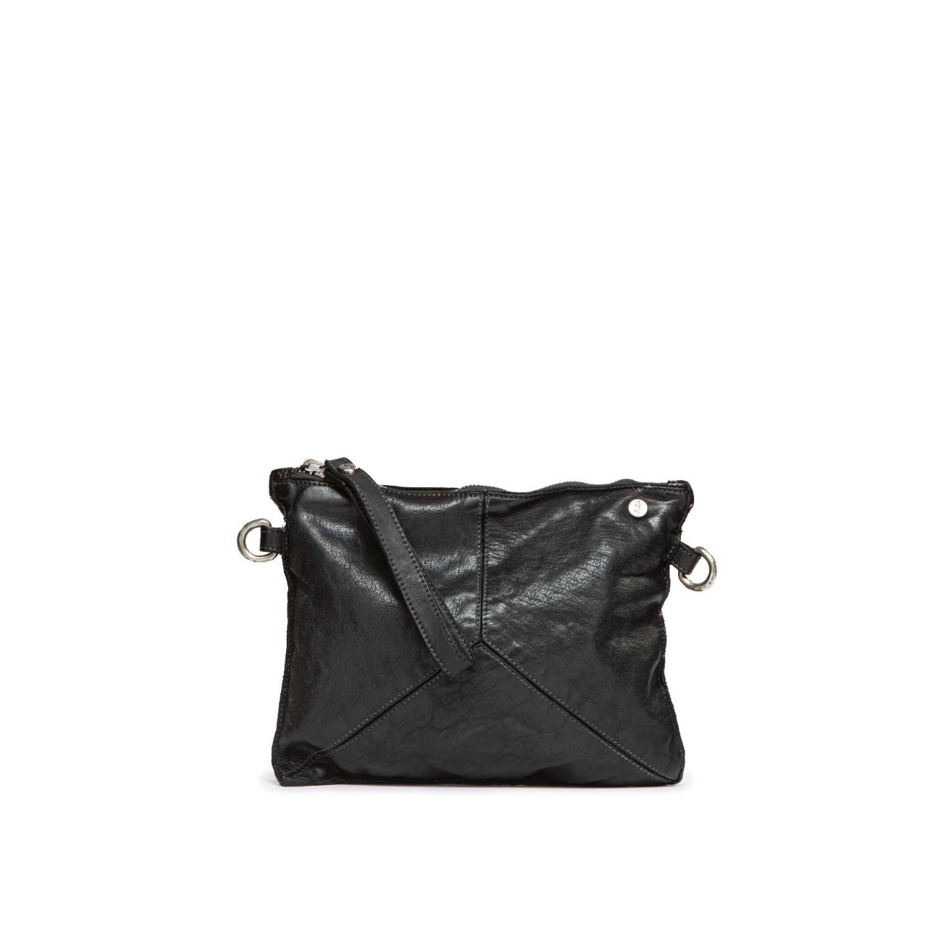 tracolla TRILLY in pelle nera 