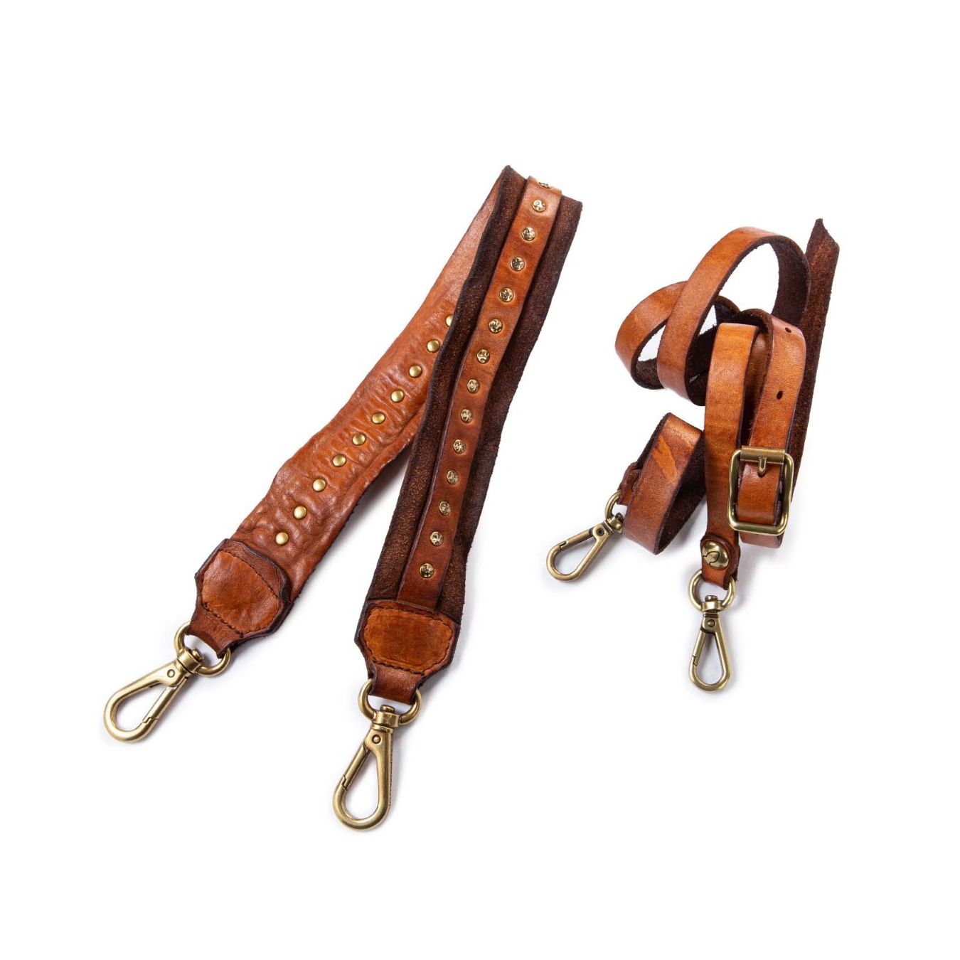 accessori agnese campomaggi in pelle cognac