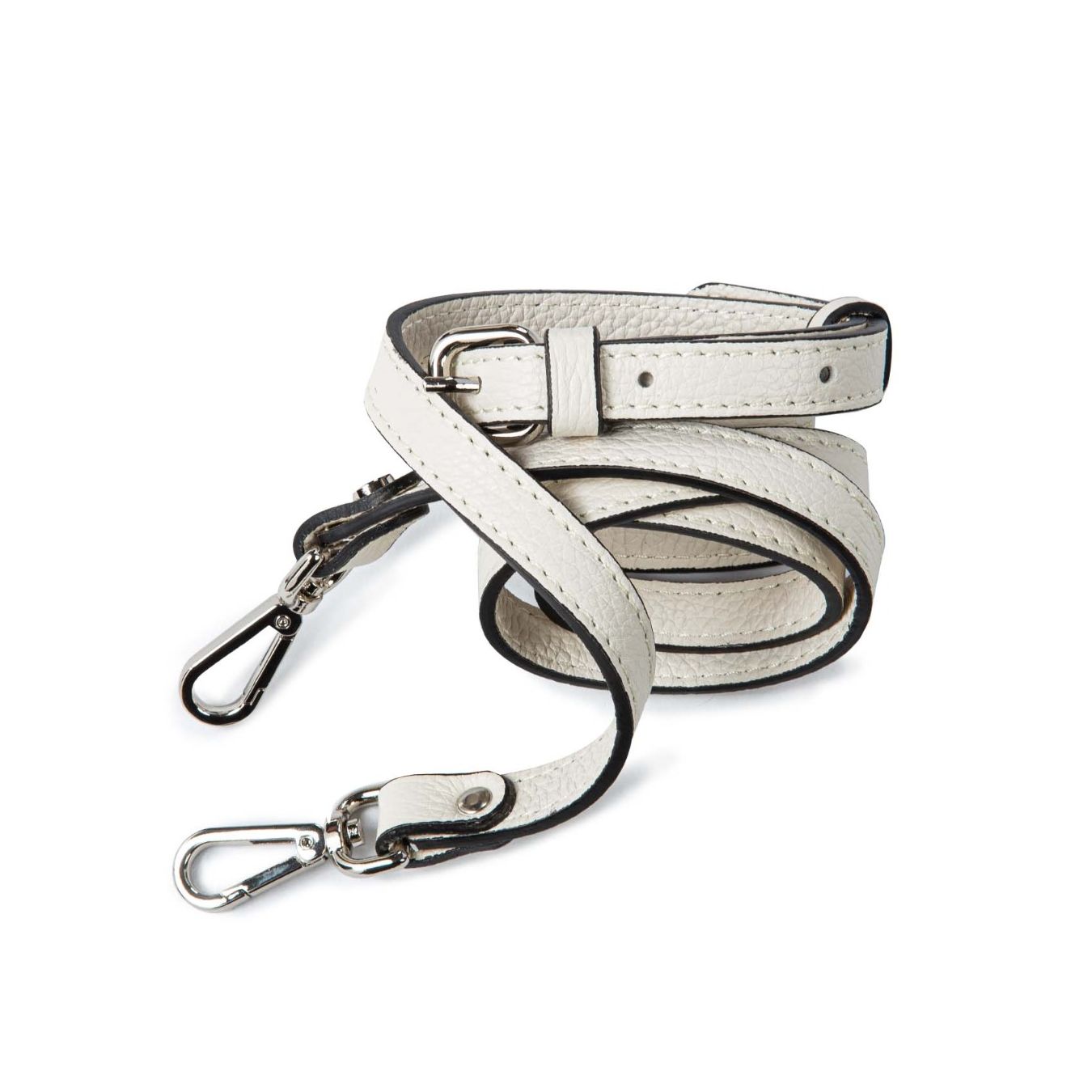 tracolla borsa in pelle bianca alifa