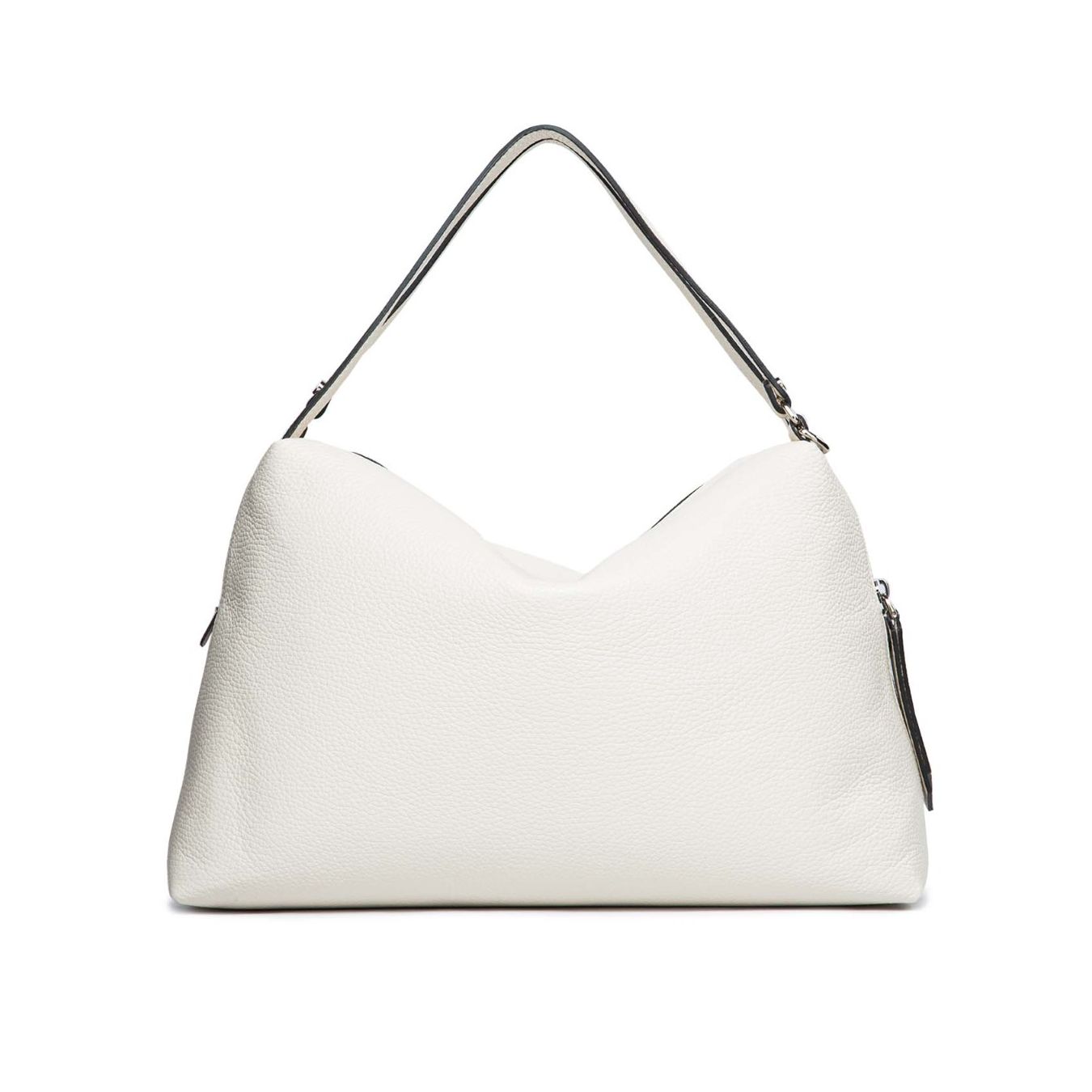 borsa in pelle bianca