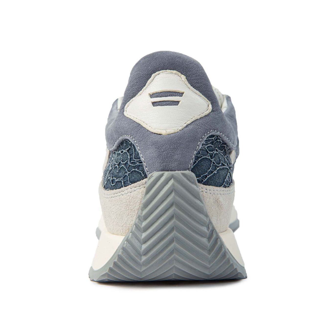 sneakers HOTY FLOWERS in camoscio blu dietro