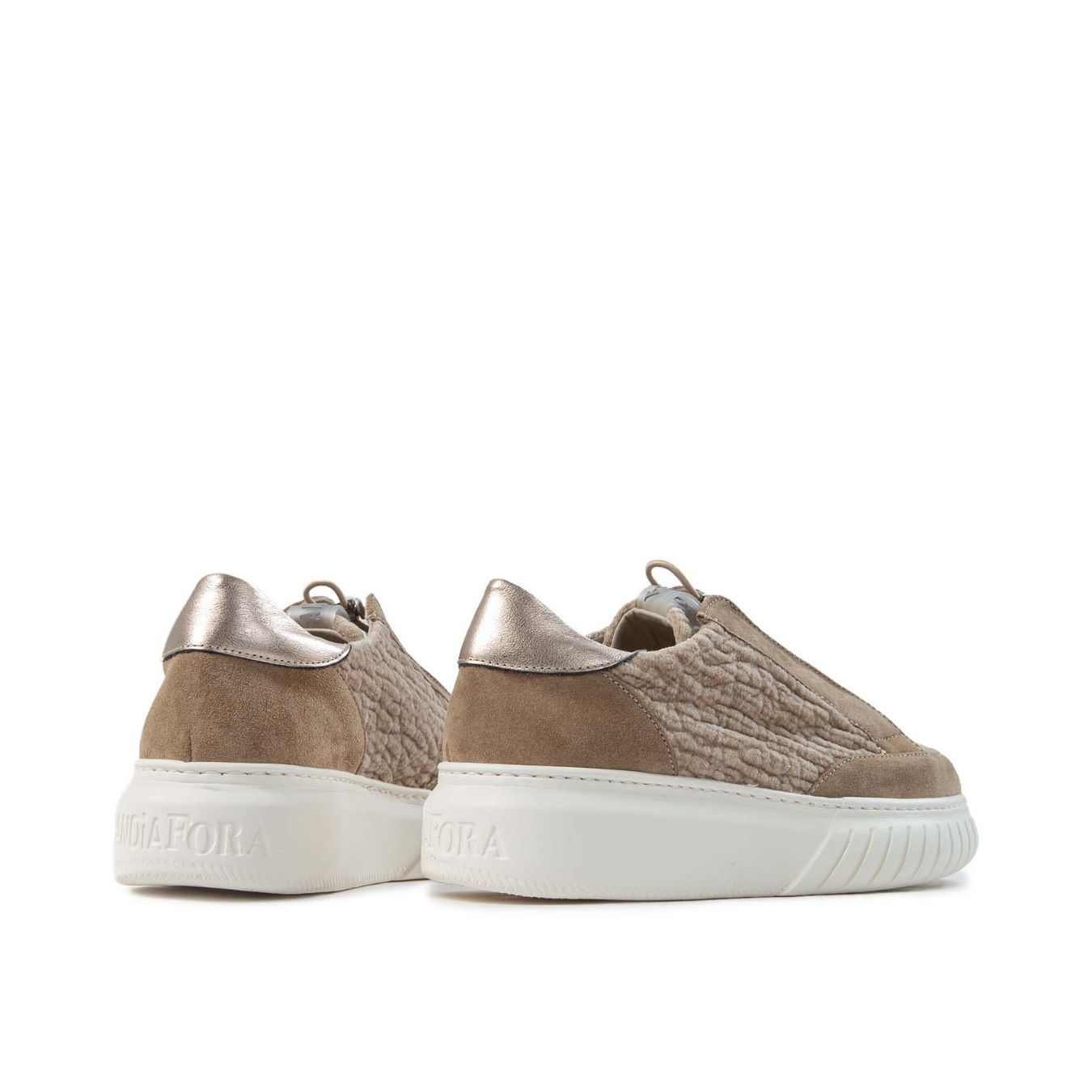 andia fora sneakers IVOR in suede camel dietro