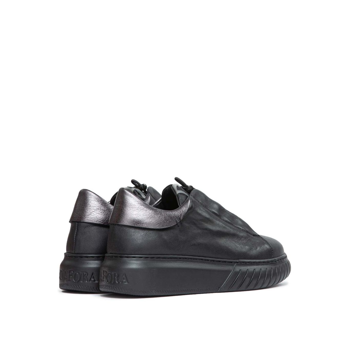 sneakers pelle nera libi cut