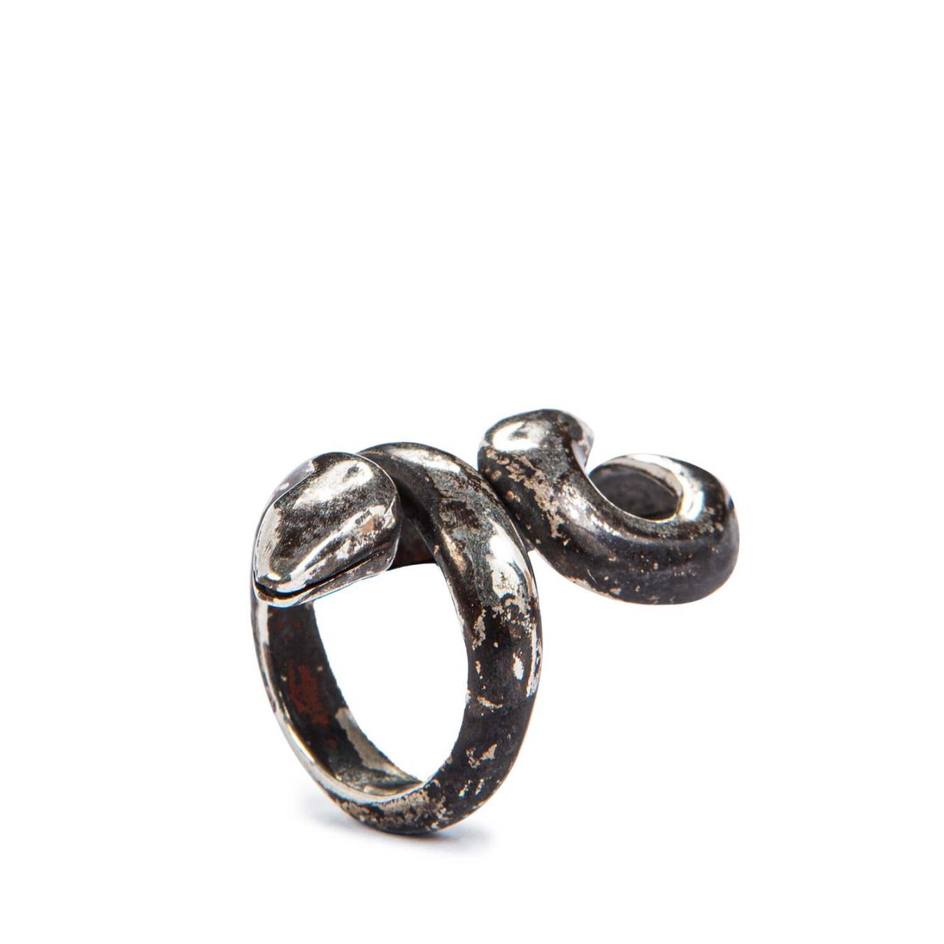 anello uma serpente in argento