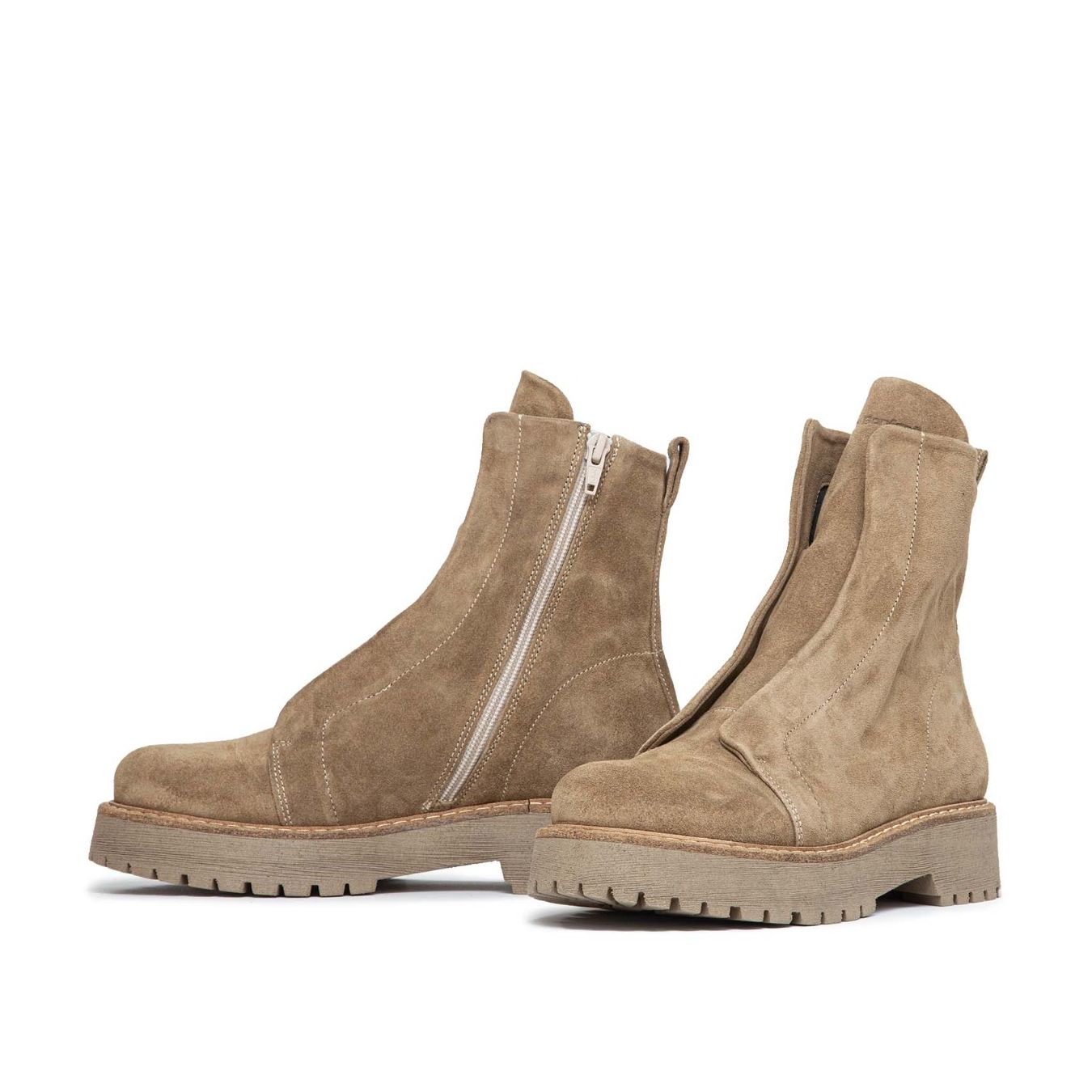 biker KUNI in camoscio beige
