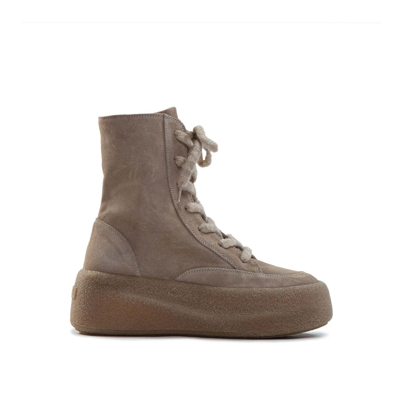 anfibi in camoscio beige safari