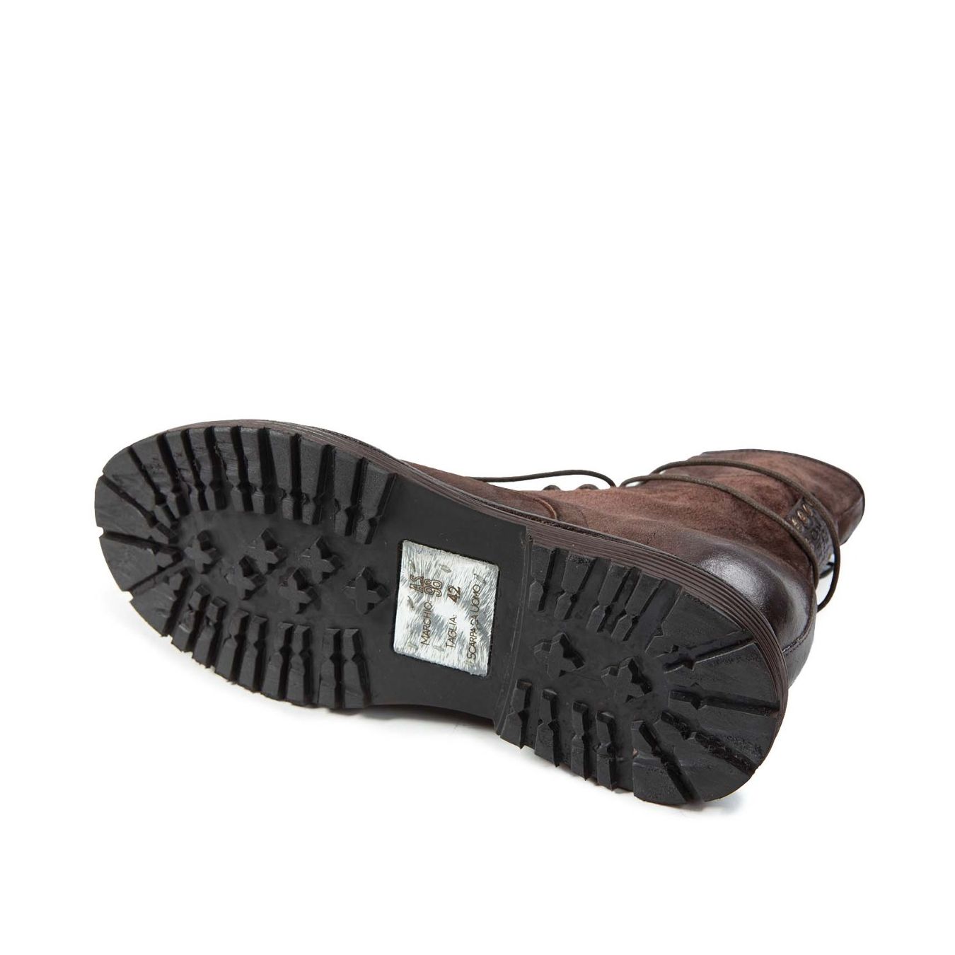 anfibi STATIC in pelle ebano suola