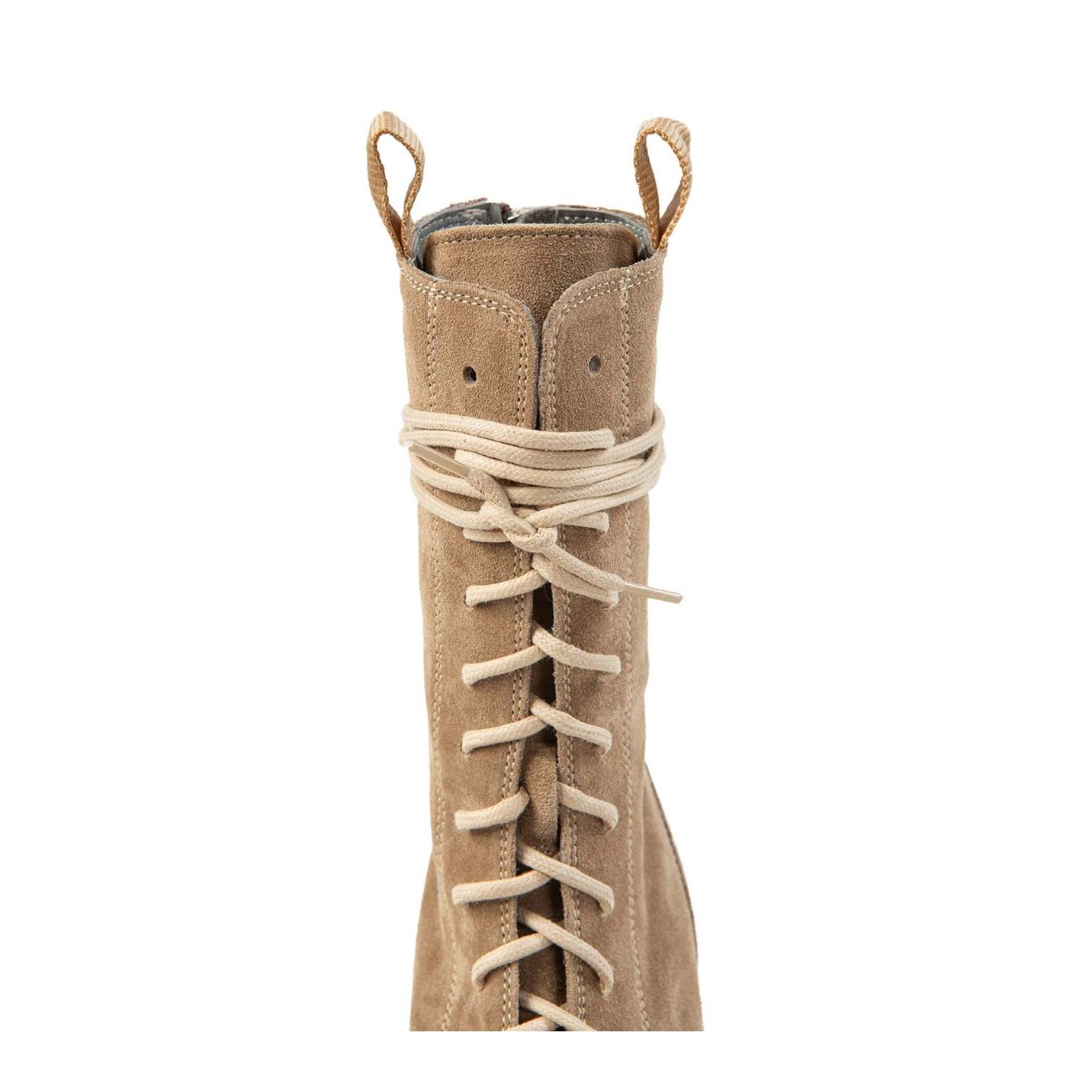anfibi SCORPIO in camoscio camel lacci