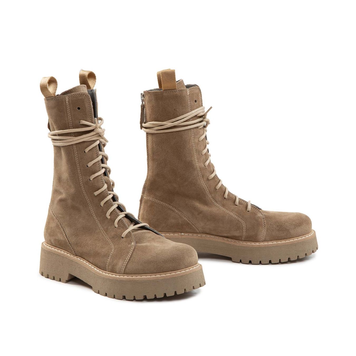 anfibi SCORPIO in camoscio camel lato