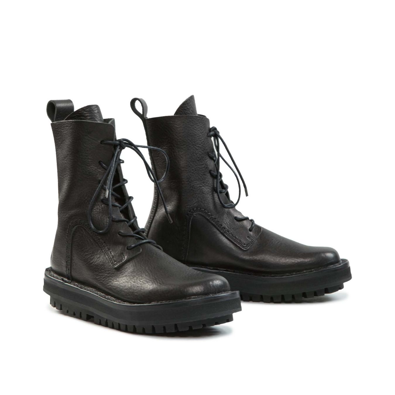  anfibi TARONE in pelle nera lato