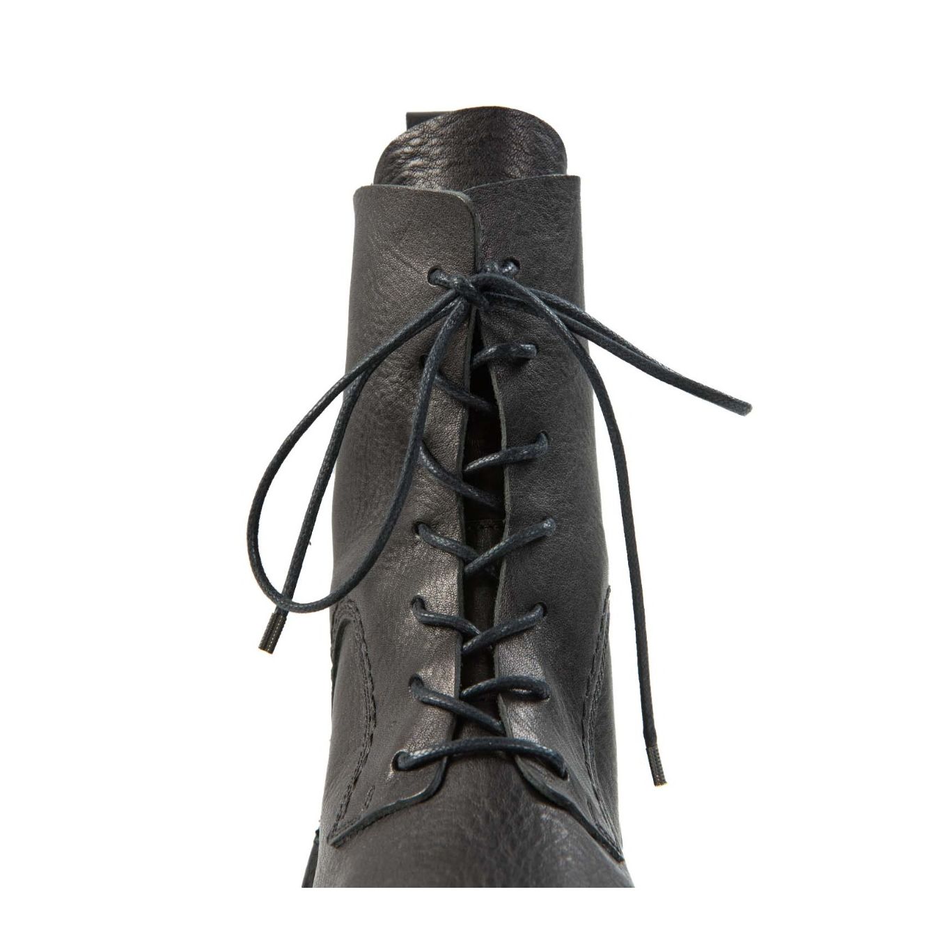 anfibi TARONE in pelle nera lacci