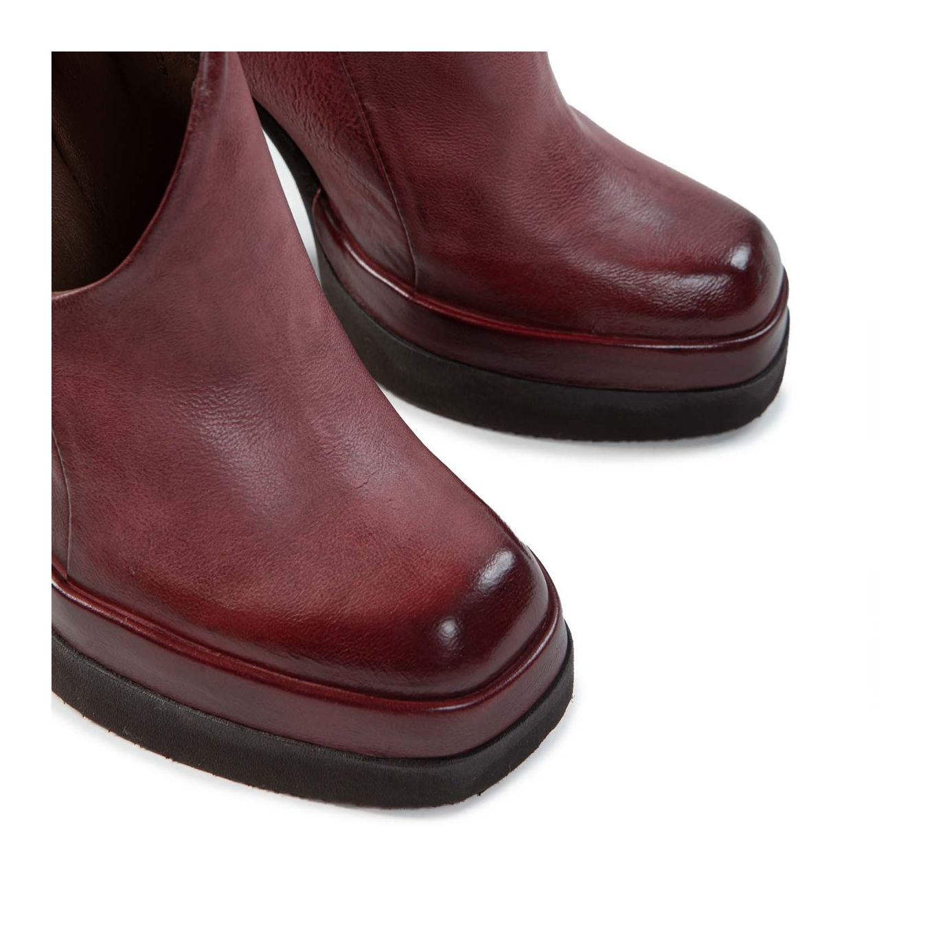 accollato VIVENT in pelle rosso madera  punta