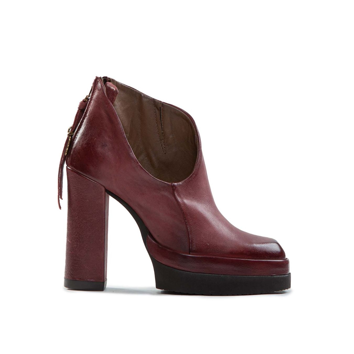 accollato VIVENT in pelle rosso madera 