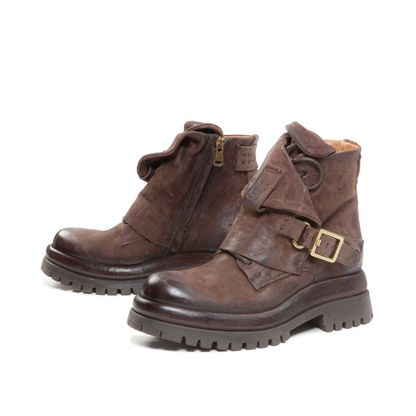 as98 biker DIBLA in pelle ebano lato