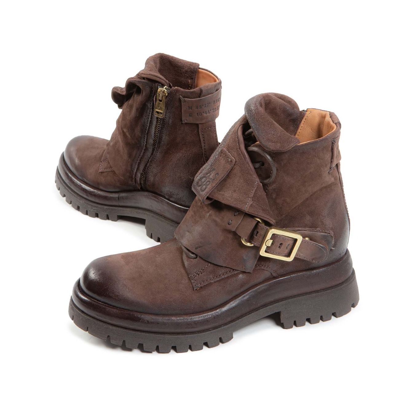 as98 biker DIBLA in pelle ebano lato